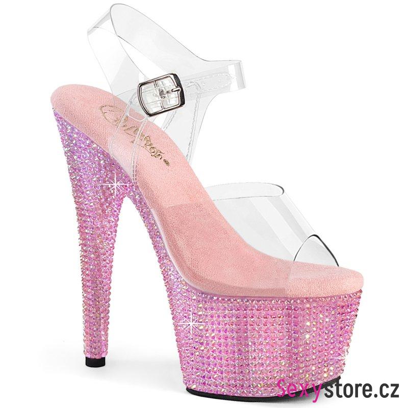 BEJEWELED-708RRS BEJ708RRS/C/BPRS go-go růžové sexy boty Pleaser